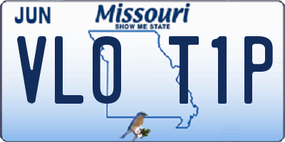 MO license plate VL0T1P