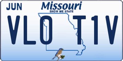 MO license plate VL0T1V