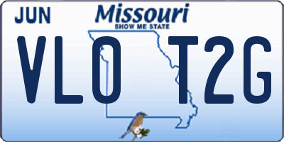 MO license plate VL0T2G