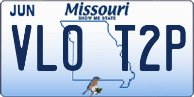MO license plate VL0T2P