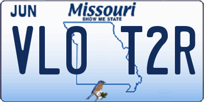 MO license plate VL0T2R