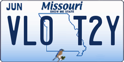 MO license plate VL0T2Y
