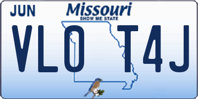 MO license plate VL0T4J
