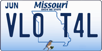 MO license plate VL0T4L