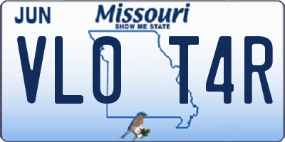 MO license plate VL0T4R