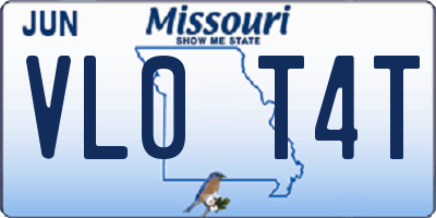 MO license plate VL0T4T