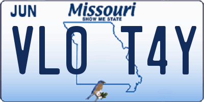 MO license plate VL0T4Y