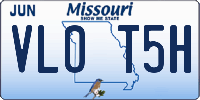 MO license plate VL0T5H