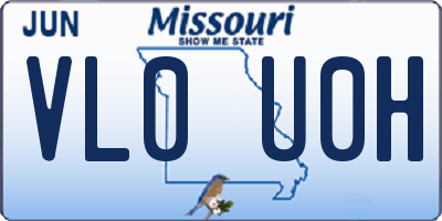 MO license plate VL0U0H