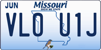 MO license plate VL0U1J