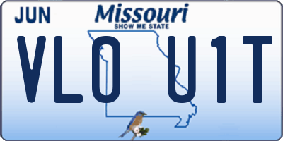 MO license plate VL0U1T