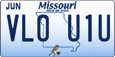 MO license plate VL0U1U