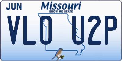 MO license plate VL0U2P