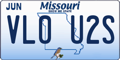 MO license plate VL0U2S