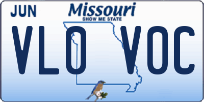 MO license plate VL0V0C