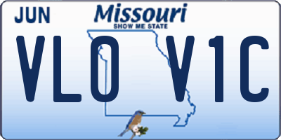 MO license plate VL0V1C