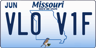MO license plate VL0V1F