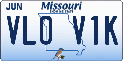 MO license plate VL0V1K