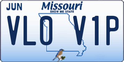 MO license plate VL0V1P