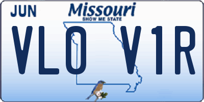 MO license plate VL0V1R