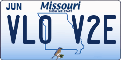 MO license plate VL0V2E