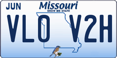 MO license plate VL0V2H