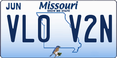 MO license plate VL0V2N