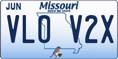 MO license plate VL0V2X