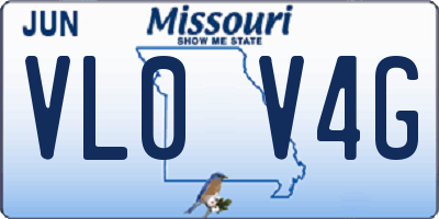MO license plate VL0V4G