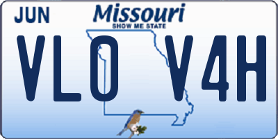 MO license plate VL0V4H