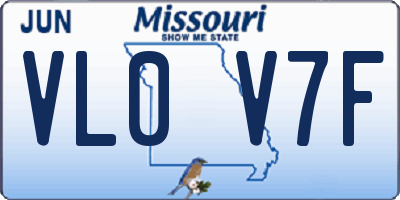 MO license plate VL0V7F