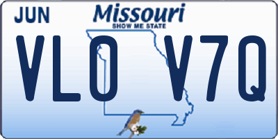 MO license plate VL0V7Q