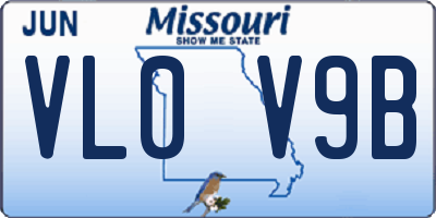 MO license plate VL0V9B