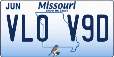 MO license plate VL0V9D
