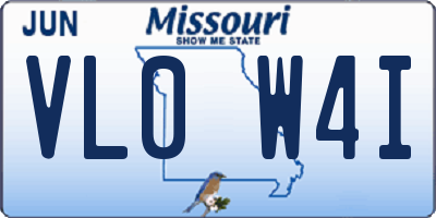 MO license plate VL0W4I