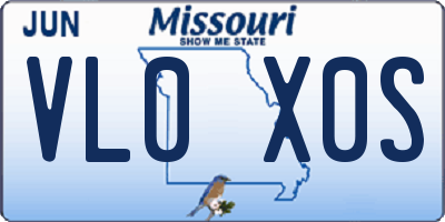 MO license plate VL0X0S
