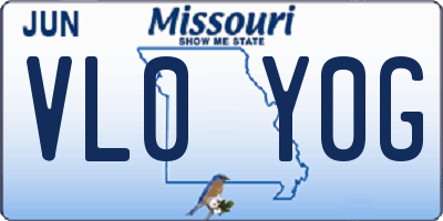 MO license plate VL0Y0G