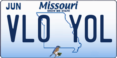 MO license plate VL0Y0L