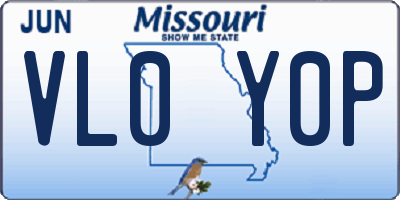 MO license plate VL0Y0P