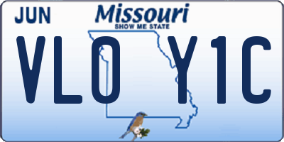 MO license plate VL0Y1C