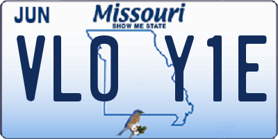 MO license plate VL0Y1E