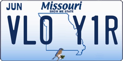 MO license plate VL0Y1R