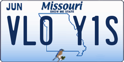 MO license plate VL0Y1S