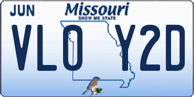 MO license plate VL0Y2D