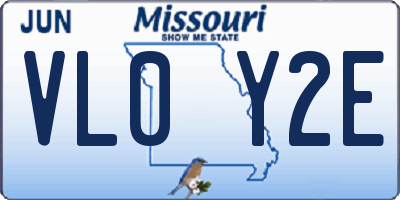 MO license plate VL0Y2E