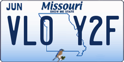MO license plate VL0Y2F