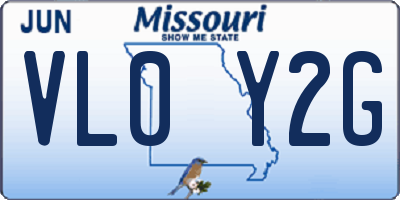 MO license plate VL0Y2G