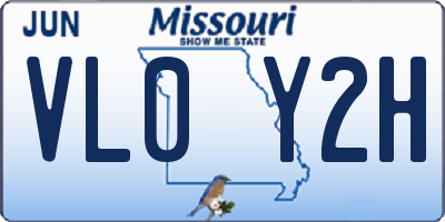 MO license plate VL0Y2H