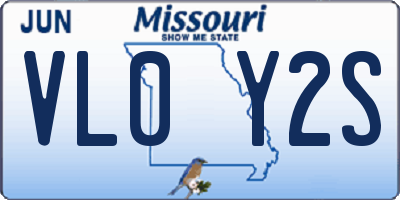 MO license plate VL0Y2S