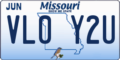 MO license plate VL0Y2U